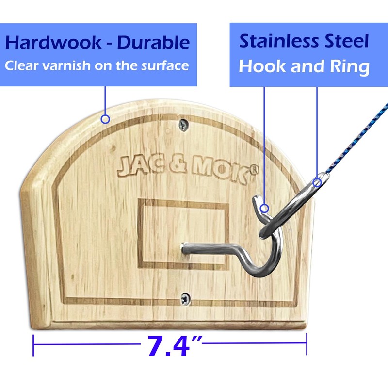 Deluxe Hook and Ring Toss Game, Outdoor Indoor Target Toss