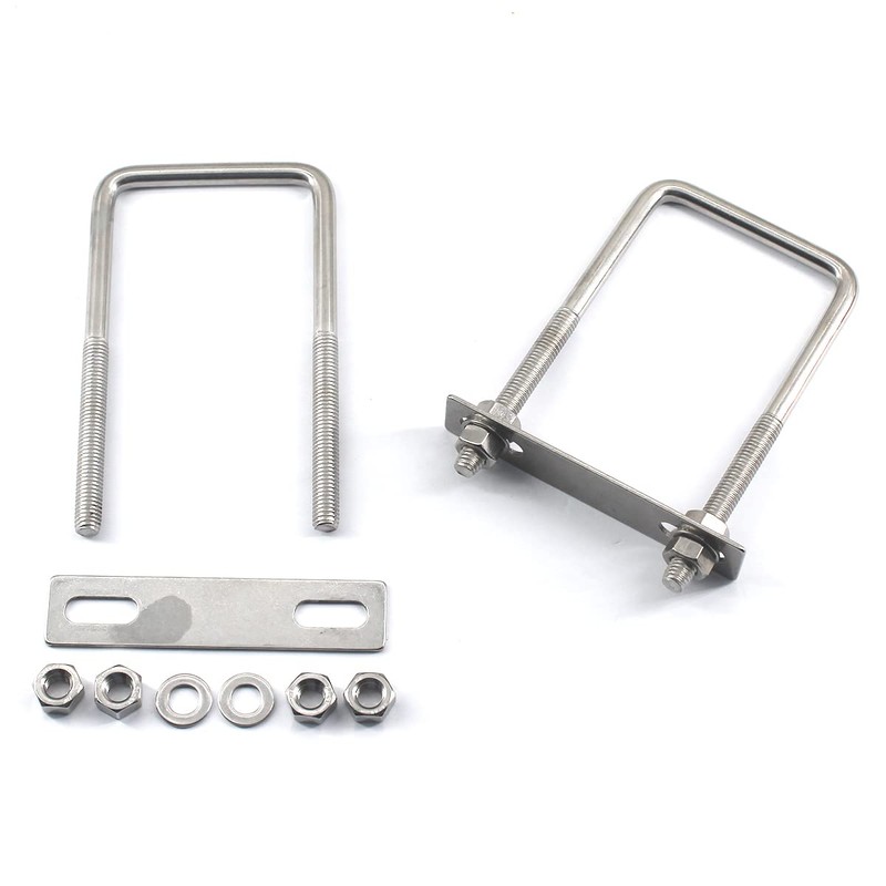 304 Stainless Steel Square U Bolt M8 x 55 x