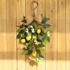 Artificial Lemon Teardrop Wreath Wall Hanging Teardrop Lemon Fruit Wreath