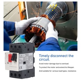 AC 690V Circuit Breaker, 35mm Guide Rail, Installation, 3P Motor Circuit Breaker with Overload Circuit Breaker, Manual Motor Starter Button, 6KV (GV2-ME20C 13-18A)