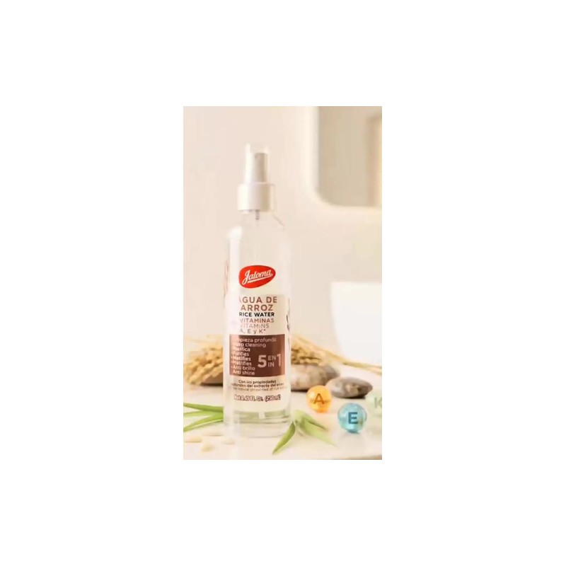 Jaloma Tónico Agua de Arroz Matificante y Refrescante, 250ml