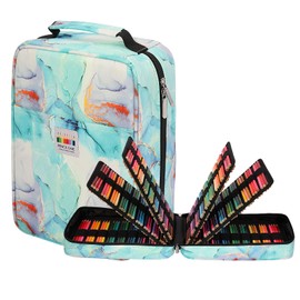 JAKAGO Large Pencil Case XXL with 270 Slots for Pencil Storage, Waterproof Pencil Bag for Watercolour Pencils & Markers & Gel Pens, M-GREEN, pencil case