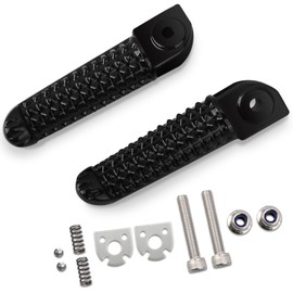 FOVPLUE Left and Right Passenger Footrest for Yamaha YZF R6 2003-2020,R1 1998-2019,R1M 2015-2018,R1S 2016-2018,V MAX 2009-2020,BLACK-Rear Foot Pegs Kit