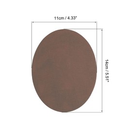 sourcing map Pack of 4 Elbow Knee Iron Fabric Patches Repair Oval Light Brown for Clothing Craft Repair Kit Backpack Shoes Decoration