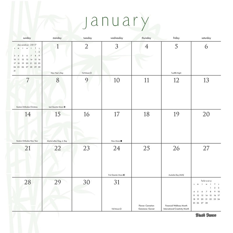Japanese Gardens 2018 Calendar