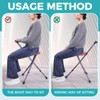 ENLUNTRA Portable Adjustable Folding Walking Cane with Seat and Cushion(Orange)，Cane