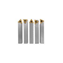 PAULIMOT 5 Piece Nickel Plated Turning Tool Set with Reversible Plates 10mm