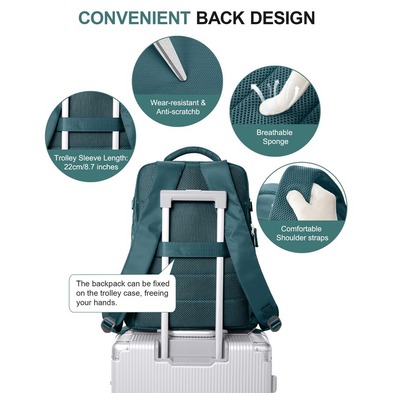 Travel Backpack for Women Men Business Laptop Backpack Fits 15.6