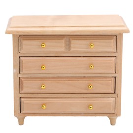 Miniature Drawers Wooden Display Cupboard Toy Model for 1:12 Dollhouse Furniture