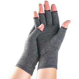  Generic Premium Bamboo Gloves, One Compres Bamboo Arthritis Gloves,Compres Gloves for Women Men,Fingerless Design, Breathable Fabric (Gray, Medium)