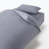 MUJI Washed Fitted Sheet SD Navy 84232985