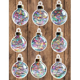 Handmade Light Up Ornament Die Cut Vinyl Stickers Set Scrapbooking Laptop Waterbottle