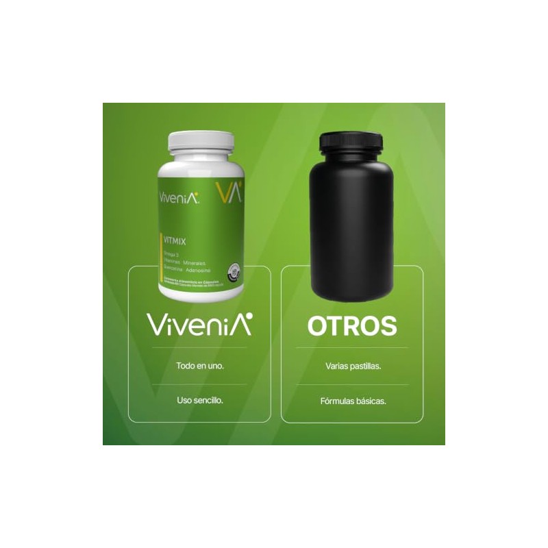 Multivitamínico con Omega 3, Quercetina y Adenosina | Vitaminas A,