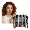 Set 12 Delineadores De Labios Lápiz, Pigmentación Profunda
