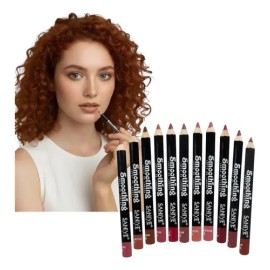 Set 12 Delineadores De Labios Lápiz, Pigmentación Profunda                                                                                            