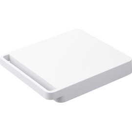 Yamazaki 5455 Freestanding Dolly Square, White, Approx. W11.0 x D12.2 x H2.6 inches (28 x 31 x 6.6 cm), Tower Tower Casters are Not Conspicuous, Flat Dolly, Small