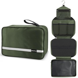 Maliton Toiletry Bag for Men & Women Large Toiletry Bags for Traveling Hanging Toiletry Bag Hygiene Bag with 4 Compartments Waterproof Bathroom Shower Bag(Olive Green)