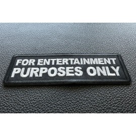 Ivamis For Entertainment Purposes Only Patch- 4x1.5 inch - P6507