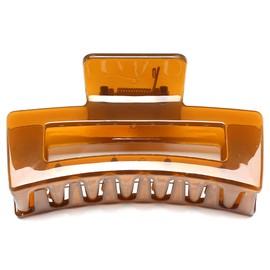 QinGoo Large Coffee Hair Clip Beautiful Women's Hair Clip Hair Accessories Headdress Elegant Hair Accessory 1 Piece (10.5 x 5.5 cm, Coffee)