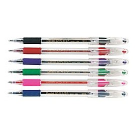 Pentel R.S.V.P. Ballpoint Pen, Medium Line, Assorted Ink, 6 Pack (BK91BP6M)