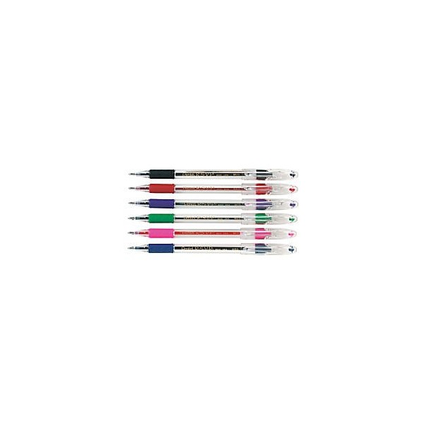 Pentel R.S.V.P. Ballpoint Pen, Medium Line, Assorted Ink, 6 Pack