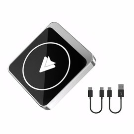 AIXXCUVQ Metal Wireless Car Play Android Auto 2 in 1 Adapter Adapter for Wired Car Play Android Auto Wired to Wireless Plug Play