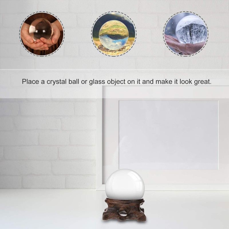 DOITOOL Wooden Stand for Crystal Sphere Quartz Ball Holders Wood
