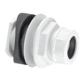 McAlpine BOSSCONN-22MM Mechanical Soil and Rainwater Pipe Boss Connector, White