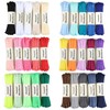 "Puzeam 2 Pairs Oval Athletic Shoelaces 15 Colors 1/4"" Half