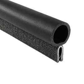 TRIM-LOK Trim Seal with Top Bulb - Fits 0.750" Bulb, 1/16" Edge, 9/16" Leg, 25 Feet Length - Flexible PVC Plastic Trim with EPDM Rubber Seal