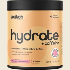 Switch Nutrition Hydrate + Caffeine Strawberry Burst 300g