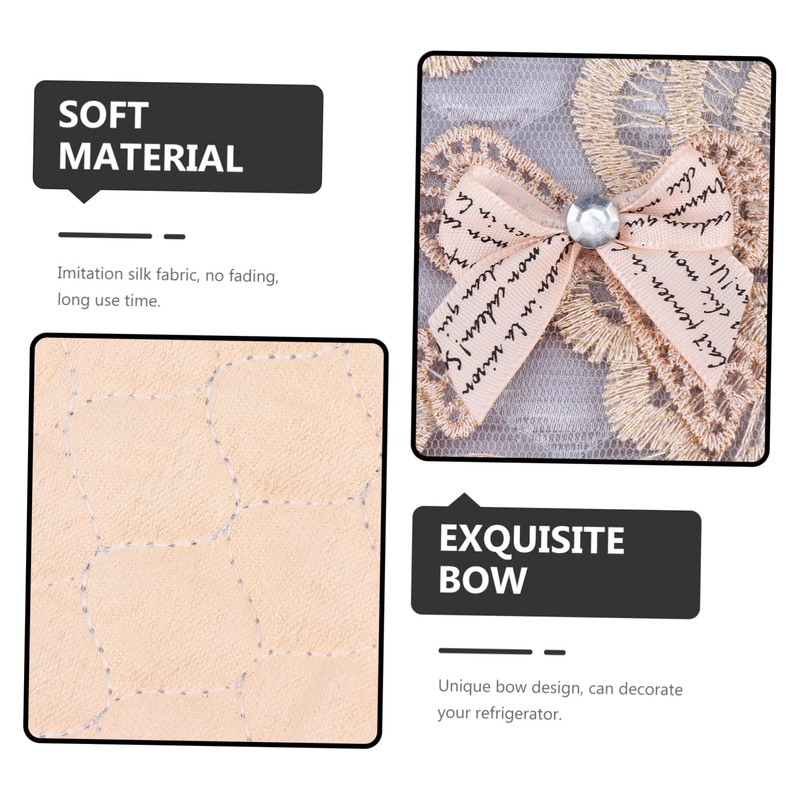 TEHAUX Fabric Door Handle Covers 2pcs Fridge Handle Protectors Lace