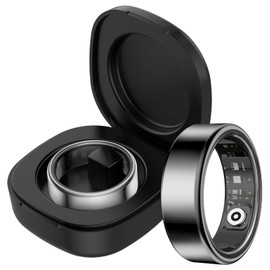 Yeforu Smart Ring for Men Women Fitness Ring Heart Rate Sleep Tracker Step Counter Pedometer Sports Ring Fashion Fitness Tracker Ring with Charging Case Smart Rings for Android iOS Phones