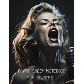 Blank Sheet Music Notebook for singers: Music Manuscript Paper / Notebook for Musicians / Staff Paper / Composition Books Gifts ... * Large * 12 Stave * 102 pages