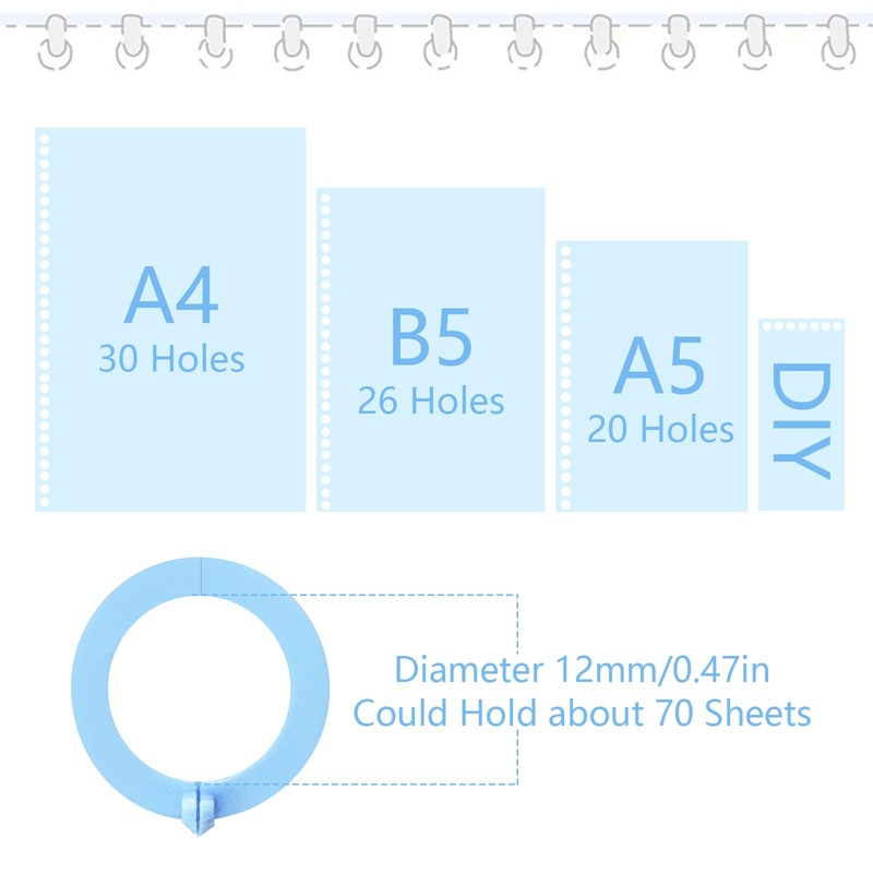 Pack of 15 Binding Combs Plastic Binding Combs 30 Rings