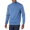 Brooks Brothers Men's Supima Cotton Half-Zip Logo Sweater, Dark Blue