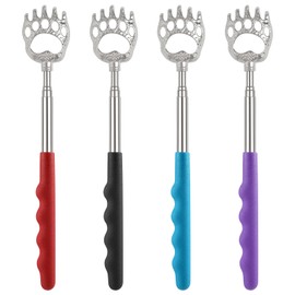 4 Pcs Back Scratcher for Women Men, PLULON Extendable Back Scratcher with Rubber Handles Telescopic Backslap Extendable Massager Scratching Tool for Adults
