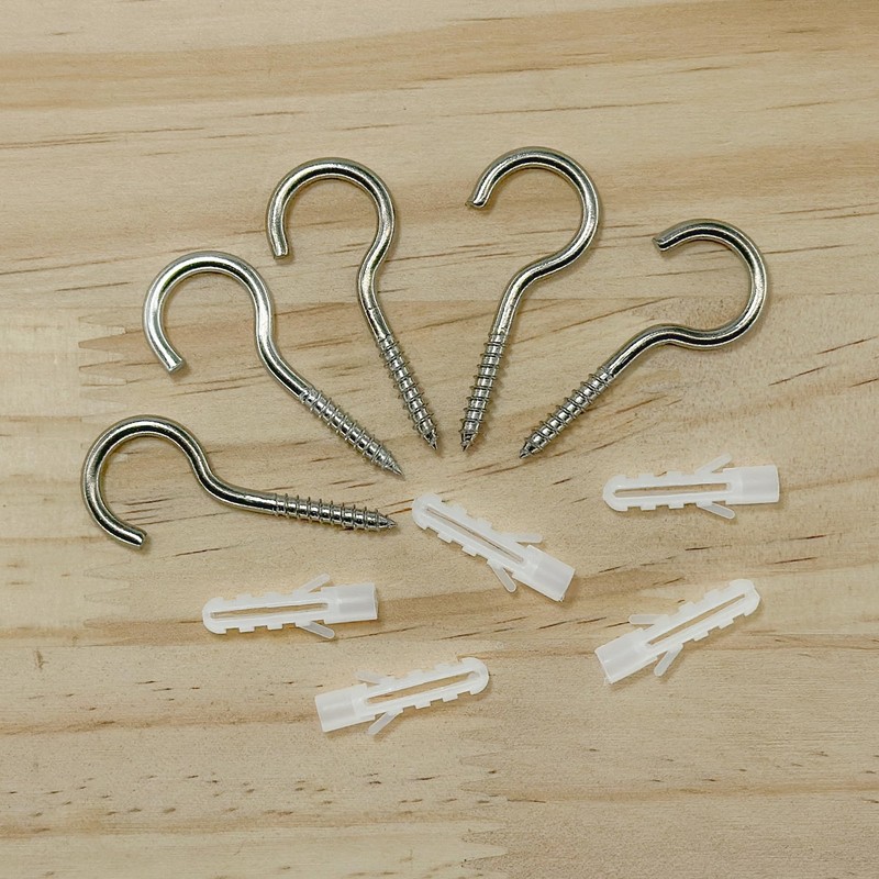 DDHOMIN 20 Pieces Stainless Steel Screw-in Ceiling Cup Screw Hooks