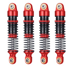 AXspeed 51 mm Metal RC Damper Pack of 4 Shock Absorbers for 1:18 TRX4M TRX4-M Crawler Car (Red)