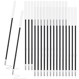 0.7 mm Retractable Pen Refills Replacement Ballpoint Pen Refills Black and Blue Ink Pen Refills for Retractable Pens Office School Supplies, 107 mm in Length (30 Pieces)