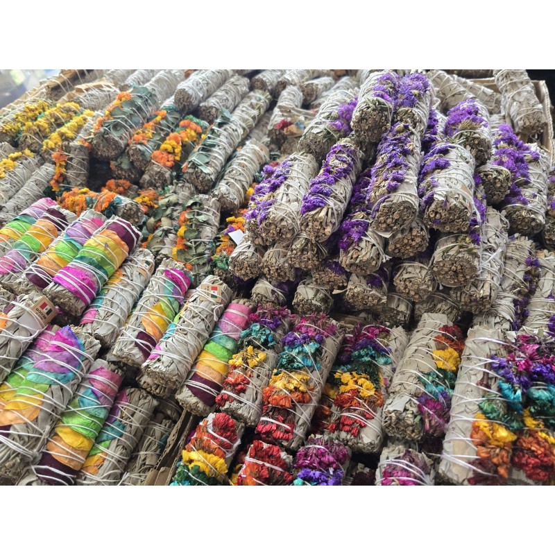 7 Chakras with White Sage Smudge Sticks pack of 3