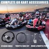Go Kart Brake Throttle Pedals with Automotive Steering Wheels,71" Cable