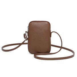 YONBEN PU leather Small Crossbody Purse Zipper Cell Phone Bag Mini Shoulder Purse Wallet Smart Phone