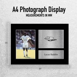 HWC Trading Lucas Radebe Leeds United Gifts Printed Signed Autograph Picture for Football Fans and Supporters - A4
