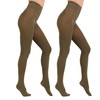 Paralinda 2 Pairs Women's Solid Color Tights 80D, Soft Opaque