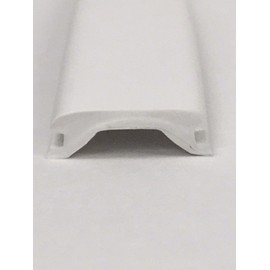 LPC RV Camper Trailer 5/8" x 50' White Vinyl UVF Insert Trim Mold Flexible Screw Cover