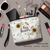 Hglian Bolsa de maquillaje de viaje, Blanco, small pouch, Bee-bee