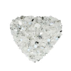 Nupuyai 0.5lb MoonStone Crystal Chip Stones, Irregular Shape Tumbled Crushed Healing Stones Quartz Rocks for Home Decor