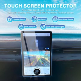 [Upgrade] Karltys 2 Pack Screen Protector[No Glare & Fingerprint] for 2021-2025 Mustang Mach-E/2022-2025 Ford F-150 Lightning and 2022-2024 Ford Expedition 15.5-Inch Touchscreen, Navigation Display Tempered Glass Anti Glare