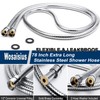 Dual Shower Head Combo, All Metal 8'' Rainfall Shower Head